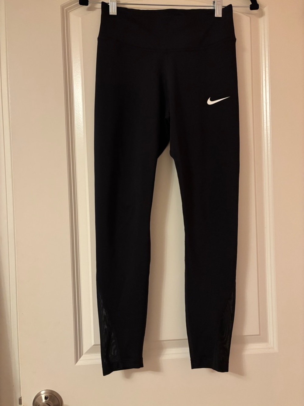 Nike Black Leggings with White Swoosh